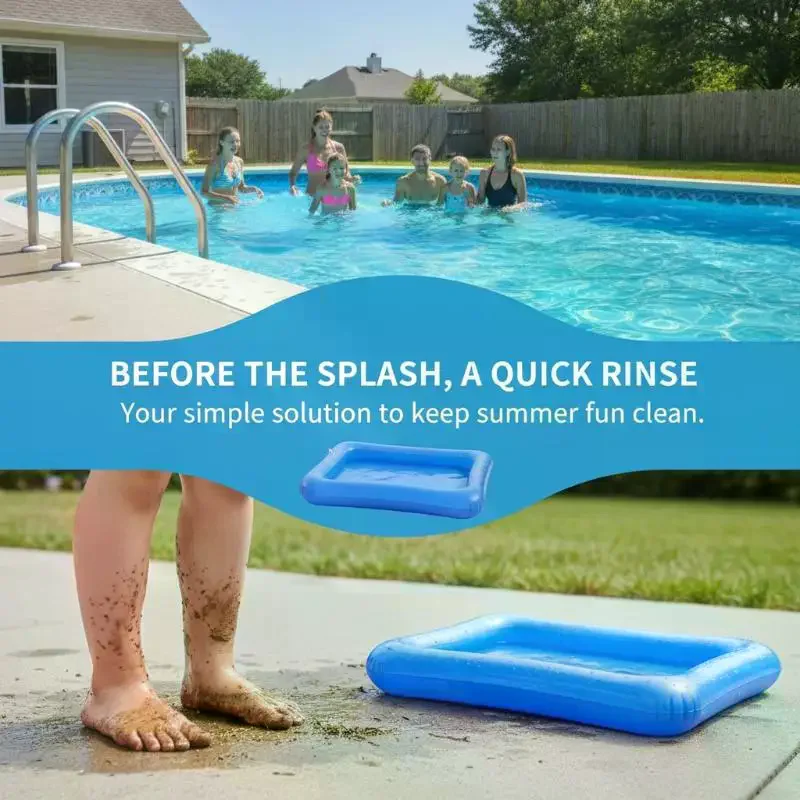 1pc Portable Foldable Pool Cleaning Basin, An Essential For Pool Maintenance Before Use, Can Also Be Used As A Foot Soaking Tub