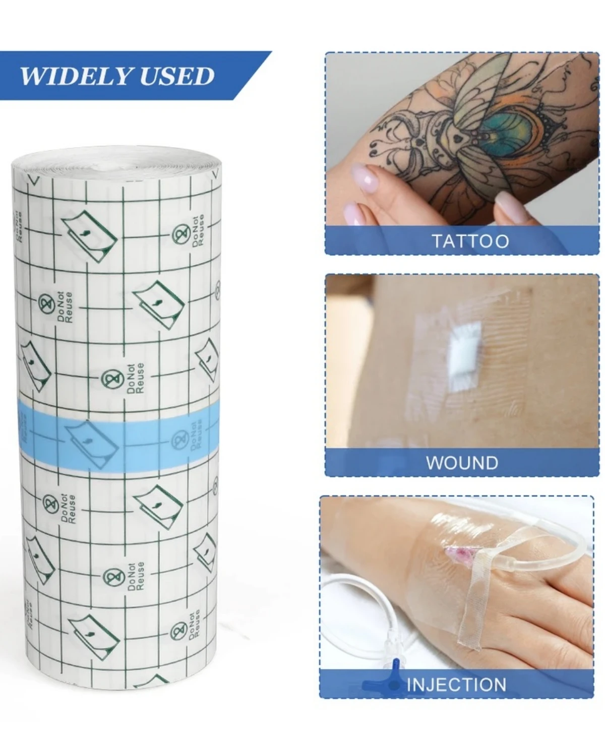 5 متر مقاوم للماء الوشم شفاء بولي Film Film للرعاية اللاحقة ضمادة واقية شفافة إصلاح الجلد التفاف لفة العرض #4
