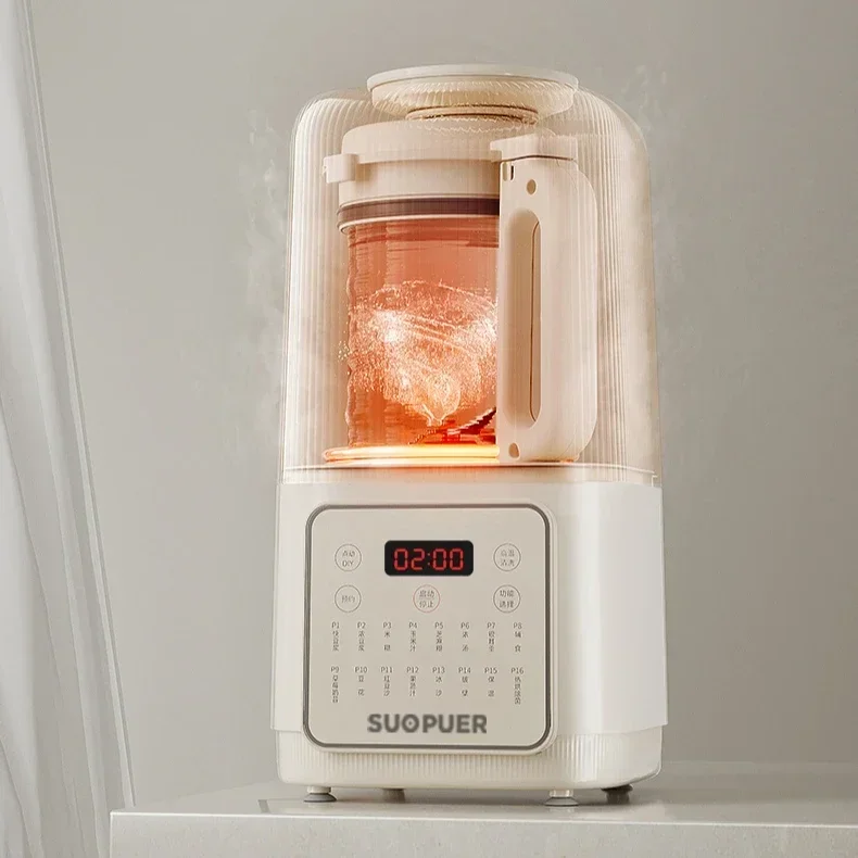 Neue, geräuschlose, vollautomatische Multifunktions-Wandbrechmaschine für den Haushalt, geräuscharmer Entsafter und Sojamilchmaschine.