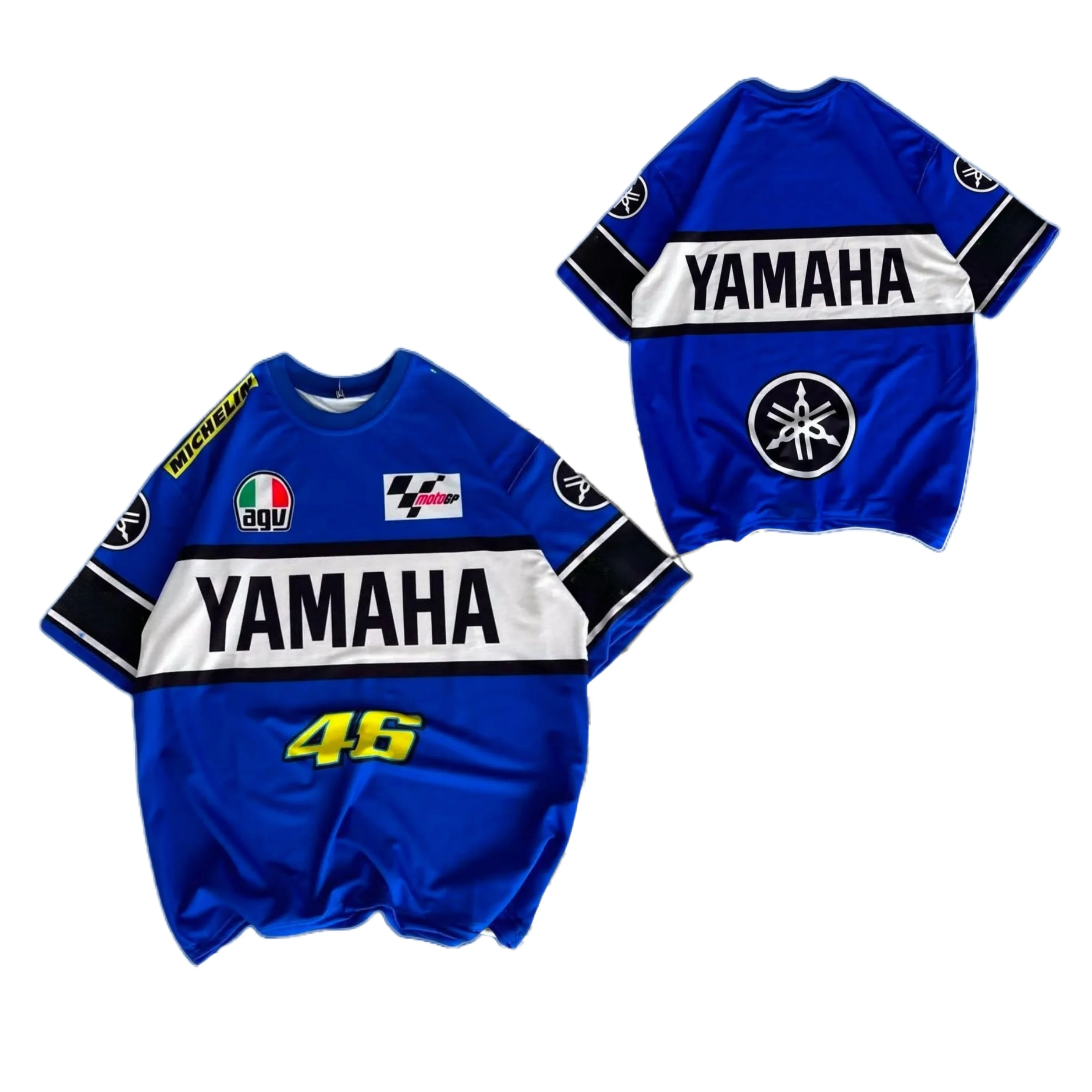 

25/26 последняя популярная гоночная команда Yamaha, футболка с фанатом, повседневная командная форма, летняя мужская модная футболка с 3d принтом для взрослых, топ