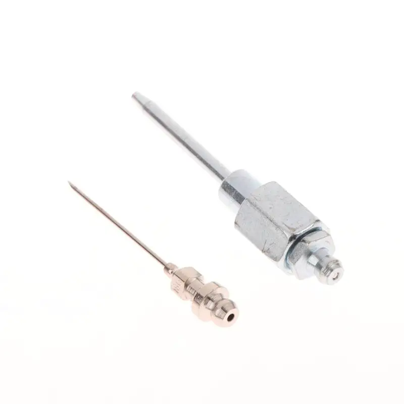Adaptador de agulha de graxa de aço de alta velocidade-ponta do injetor de precisão para rolamentos, juntas e peças de metal, ferramenta de lubrificação profissional