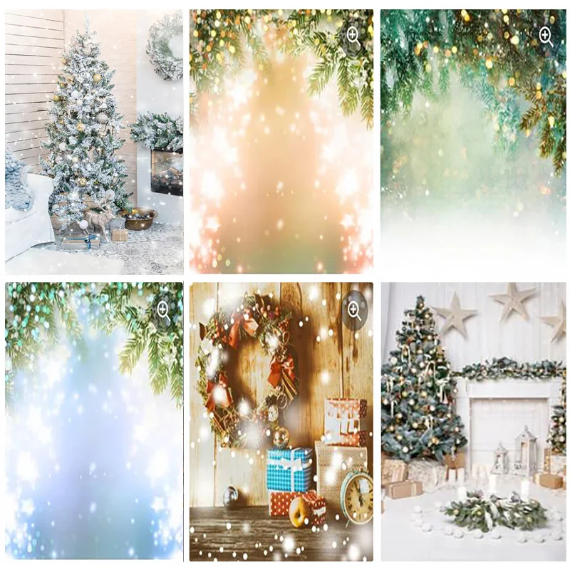 

NITREE Christmas Dream Photography Background Fireplace Christmas tree Baby Backdrops Photo Studio Props 221213 SHU-03