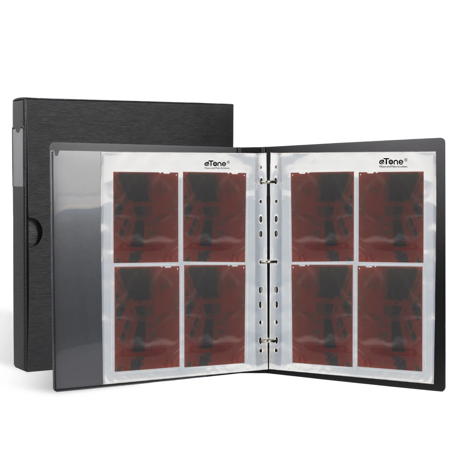 eTone 4 x 5ネガ保存袋無酸ページモノクロカラーフィルム保存ページ4 x