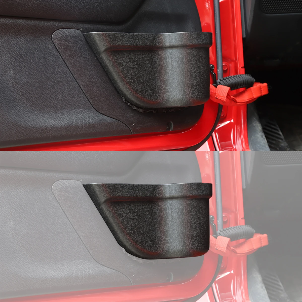 Car Front Rear Door Side Storage Net Box Phone Organizer Tray Cup Holder for Jeep Wrangler JK JKU 2011-2017 Interior Accessories