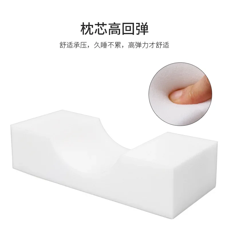 속눈썹 베개 목 지지대 부드러운 속눈썹 연장 메모리폼 베개 포켓 포함 메이크업 살롱 뷰티 도구