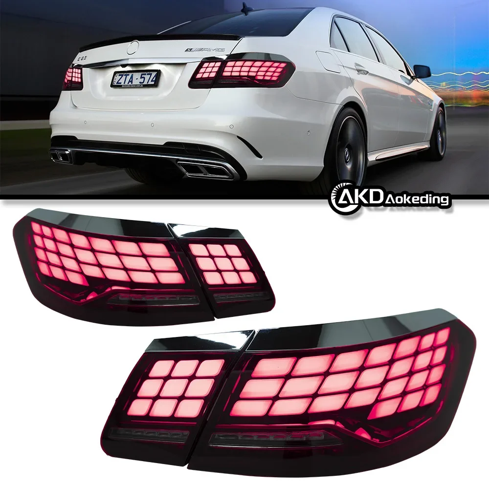 Dedicated to E-class tail light assembly W212 dragon scale tail light LED water steering upgrade horse racing matrix tail light