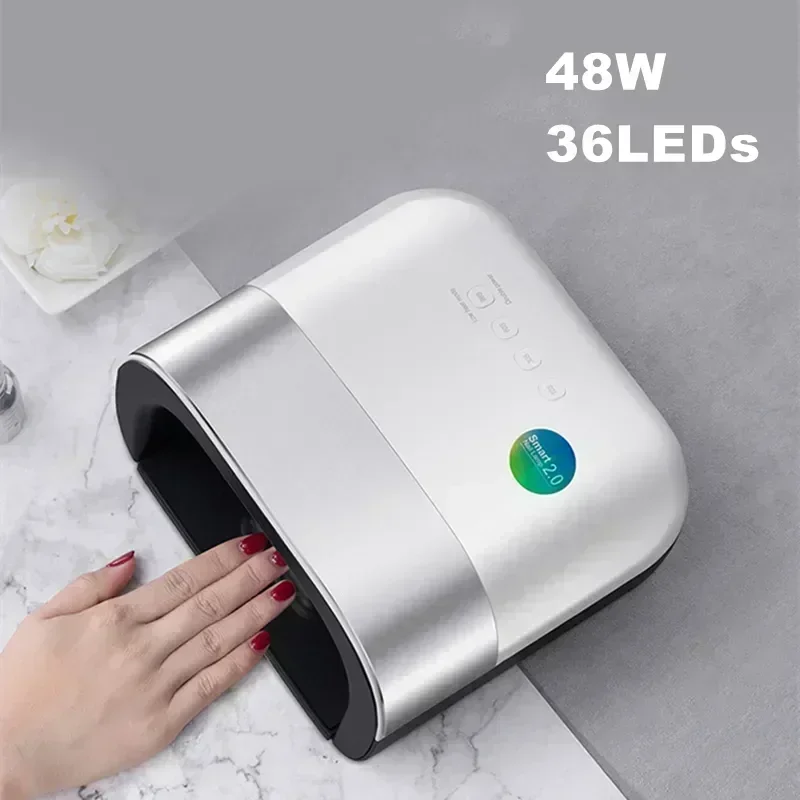 Cordless Gel Manicure Dryer UV LED Light Auto Sensor 4 Custom Timing Salon Lamp