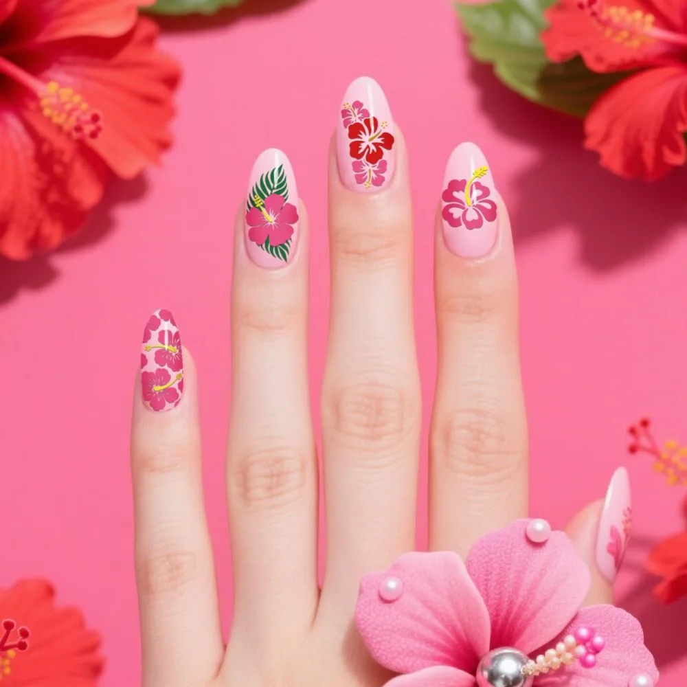 Stainless Steel DIY Nail Art Templates Template Tool Rectangle Flower 12x6cm 3pcs/set - view 6