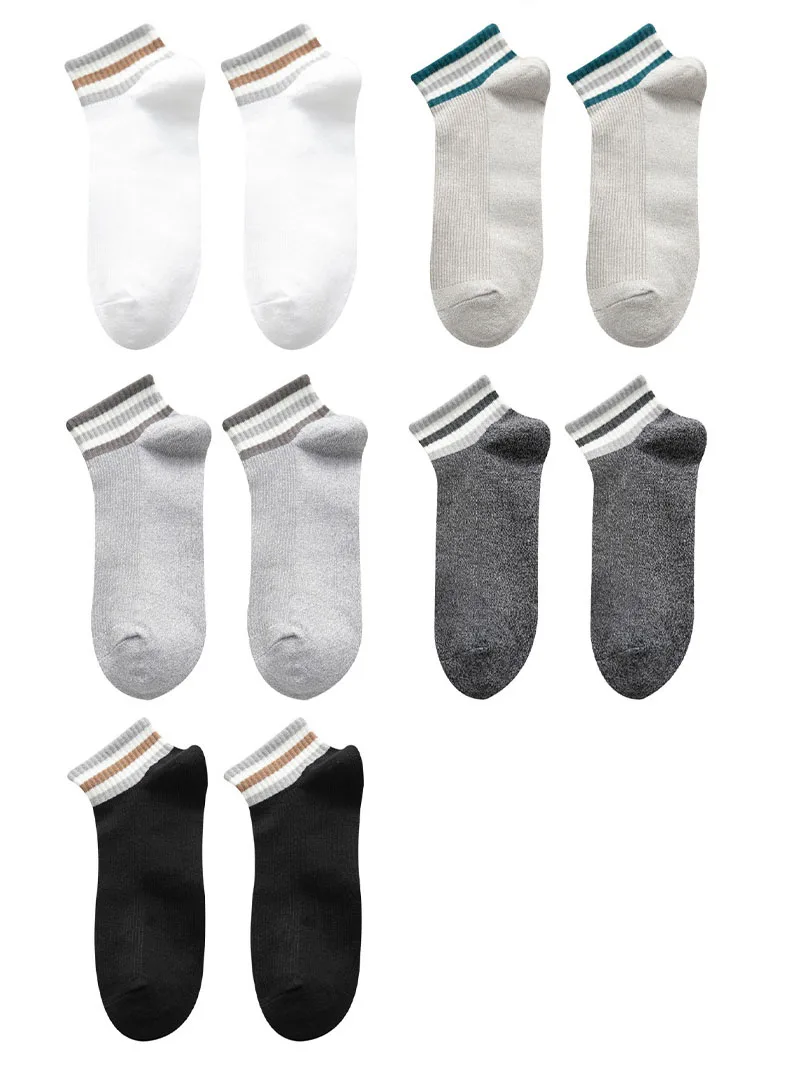 Socks Men\'S Autumn Short Tube Fashion Socks Medium Tube Socks Low Top Sports Breathable Socks