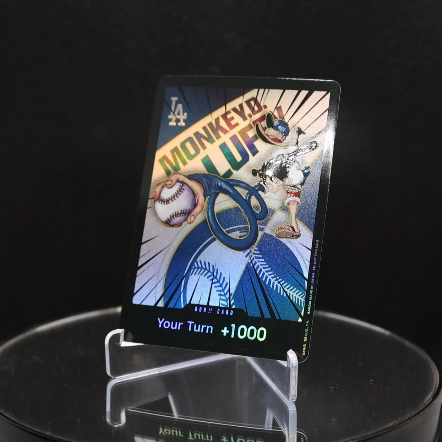 

10pcs/set One Piece TCG OPCG English DON card Luffy x Dodgers DON Textured Foil Card Animation Collectible Cards Game Toys