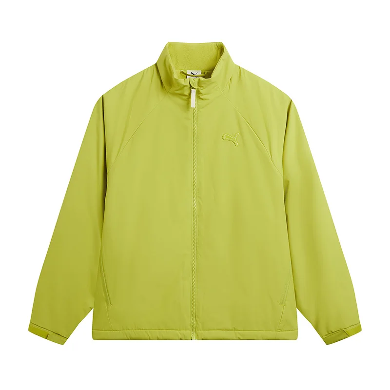 

Puma Зимняя зеленая мужская и женская спортивная повседневная тканая куртка 63595486