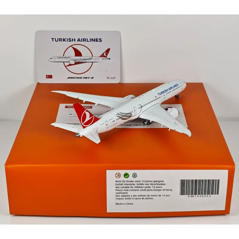 JC أجنحة دييكاست 1/400 مقياس الخطوط الجوية التركية B787-9 TC-LLF سبيكة نموذج طائرة جمع الحلي الزخرفية دمى هدايا #4