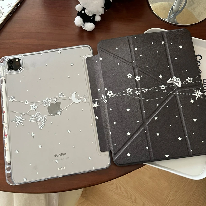 

Модный чехол Fashion Star Butterfly для iPad Pro 11 M2 M3 M4 M5 A16 2025 Air4 5 6 7 12.9/13/9.7/10.2/10.5/9.7 дюймов 5-го, 6-го, 7-го, 8-го, 9-го, 10-го, 11-го поколений