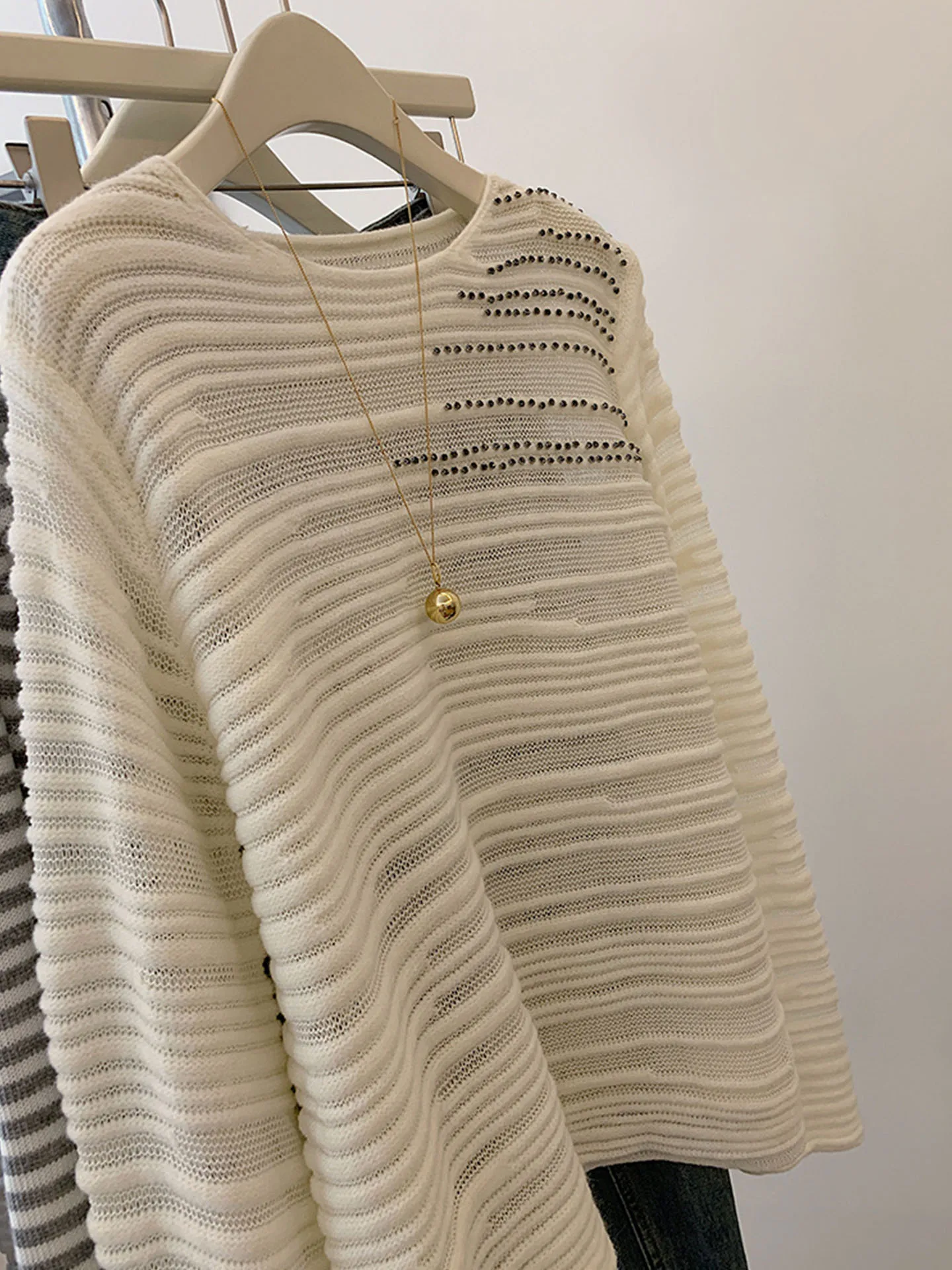 Maglieria lunga ampia Sve per pendolari Lazy Sle Versatile estate nuovo arrivo morbido versione coreana Top Faion da donna