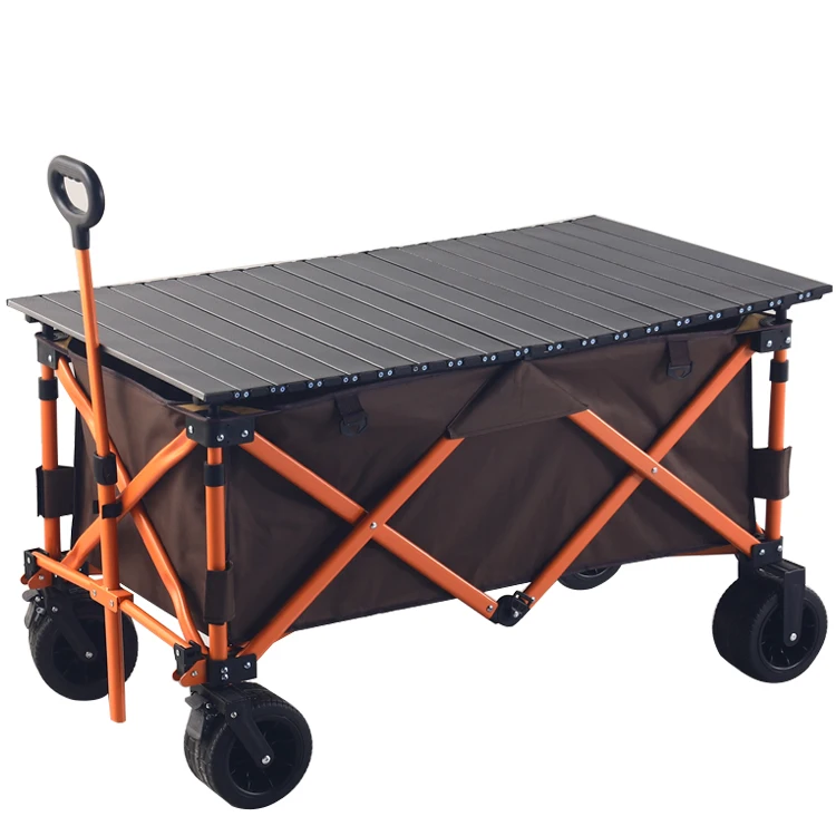 

Outdoor camper stall artifact shopping cart picnic trolley foldable lightweight portable camper stall trolley