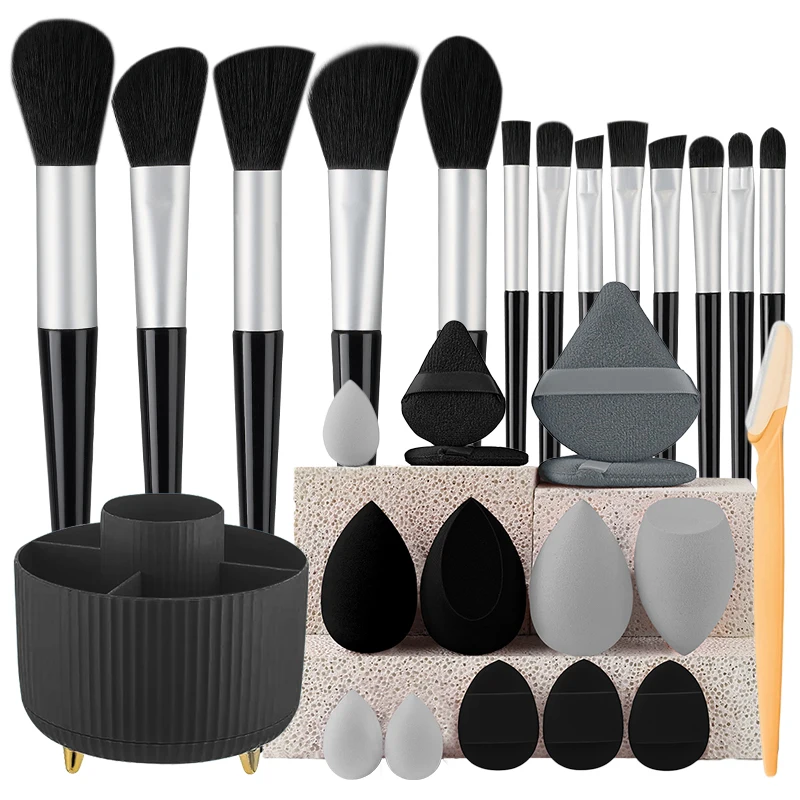 Juego de brochas de maquillaje profesionales para mujer, 14-29 Uds., suave y esponjoso, corrector de manchas, mezcla cosmética de ojos, Kit de herramientas de maquillaje