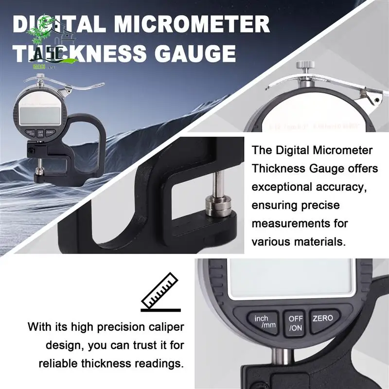 

A05E-Digital Micrometer Thickness Gauge High Precision Caliper Digital Display Thickness Gauge Metal Thickness Gauge