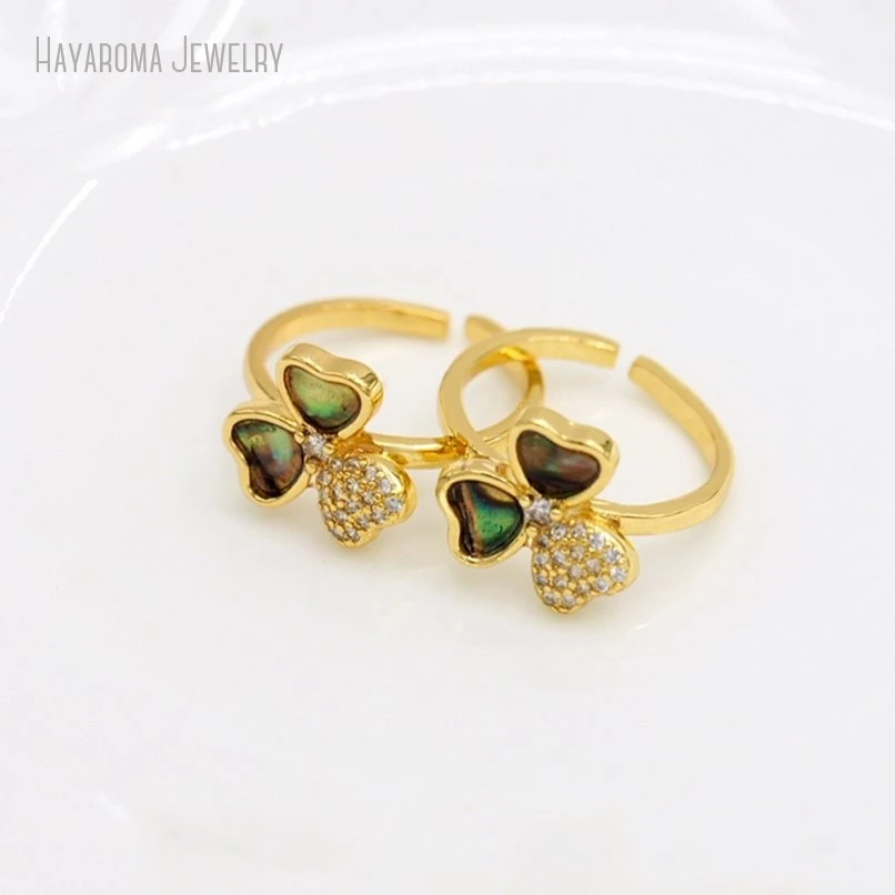 10Pcs Invisible Setting Wholesale Red Hearts Heart Shape Point Gift For Her Gold Color Copper Ring RM50875 image 4