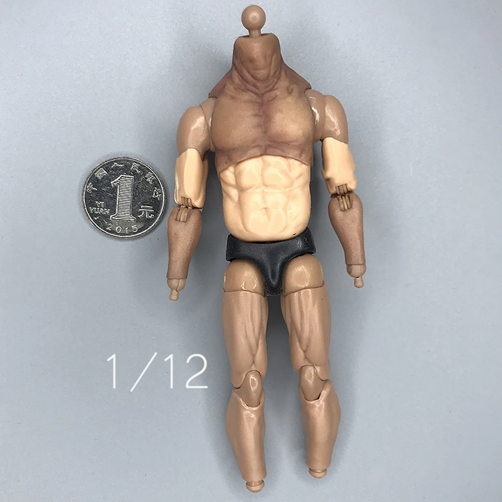 1/12th Hottoys Superhero Jason Ant Male Body Figures No Hand Foot For 6inch Mezco SHF Body Accessories DIY