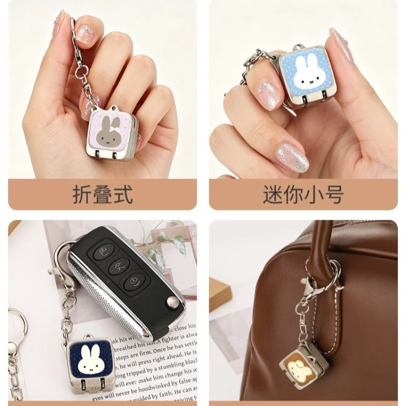 Cute Cartoon Miffy Bunny Nail Clipper Mini Square Folding Nail Cutter Keychain Compact Portable Manicure Tool Lovely Gift - view 5