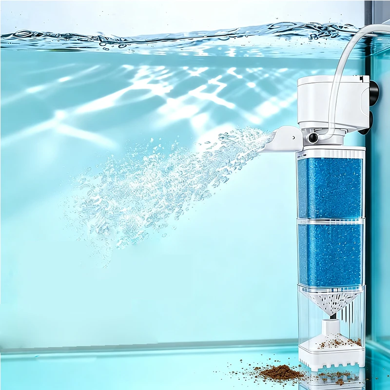 Aquarium Filter Pump Fish Tank Submersible Air Oxygen Aerator Internal Water Pump 220v Anti Backflow Water Pump Wave Maker ﻿