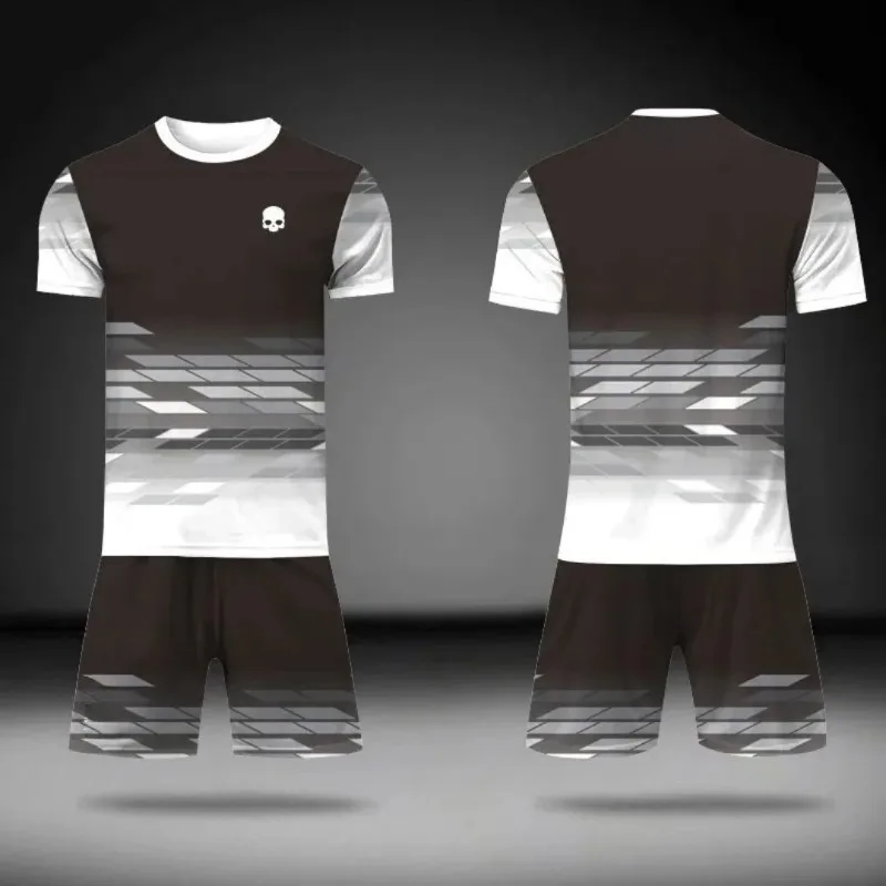 2025 Round Neck Short Sleeved Shorts Set Summer New Sportswear Men's 3D Printed Set Tennis and Basketball Sportswear