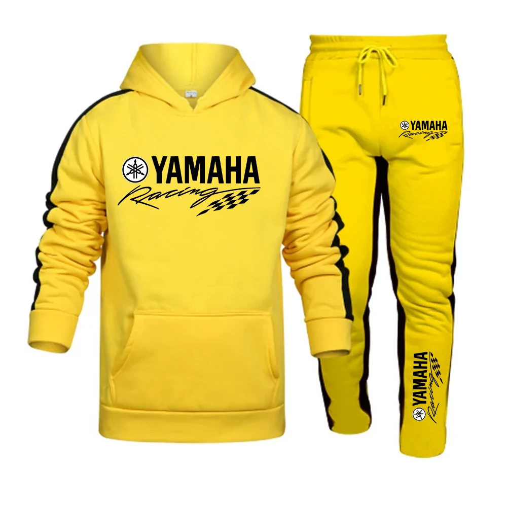Nueva moda y moda, traje deportivo con logo Yamaha para hombre, Sudadera con capucha, pantalones deportivos, deportes casuales diarios de alta calidad para hombre j