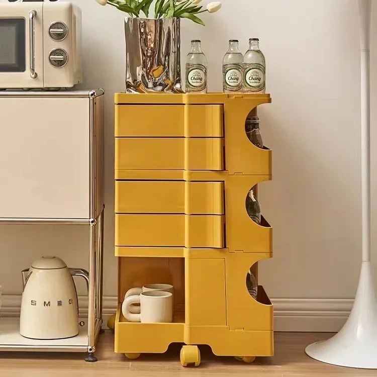 Small Unit with Wheel Storage Living Room Storage Cabinet Snacks Cabinet Moving Side A Few Small Coffee Table Nordic Nightstand