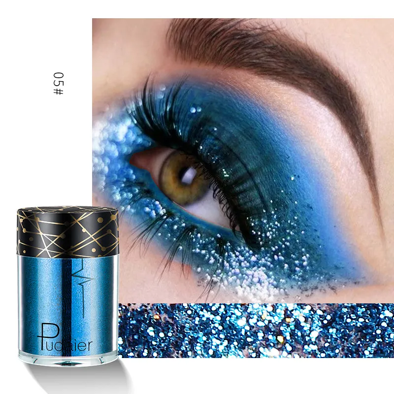 Brilhante Ray holográfico lantejoulas Glitter Shimmer Pigmento Sombra de olho Tatuagem Lip Nail Body Glitter Festival Party Eye Maquiagem Pó