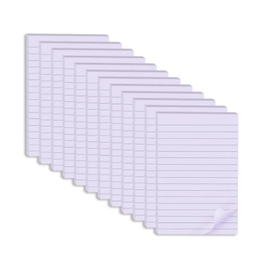 

1 Led Sticky Notes, Large Notepads with Lines, Ruled Stickies Super Stickg Power, fice School Memo Note Pads, Post on Wdows Doo