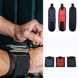 Strong Magnetic Wristband Portable Tool Bag Electrician Adjustable Wrist Belt for Holding Screws Nails Drilling Bits Bolts