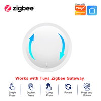 New Tuya Smart ZigBee Smart Knob Switch DIY Wireless Scene Button Rotary Dimmer Switch Home Automation Scenario Linkage Devices