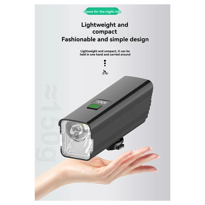 ABJF-Fietsverlichting Fietskoplampen met hoge en lage schakelaar 800 lumen USB-C Opladen voor fietsers en pendelaars