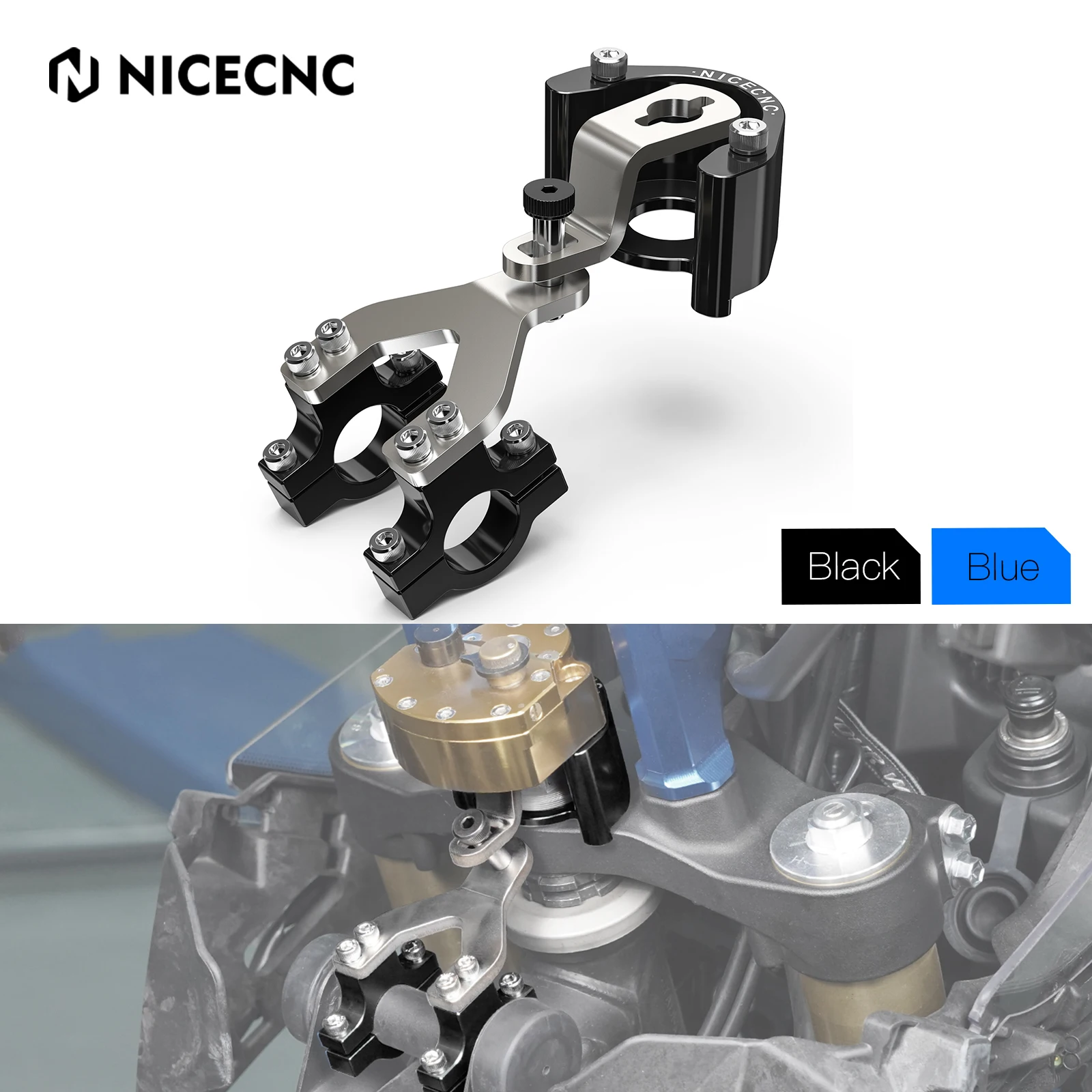 

For Yamaha Tenere 700 XTZ 700 2019-2024 Motorcycle Steering Damper Bracket Tenere 700 World Raid T700 Rally Edition 2020-2024