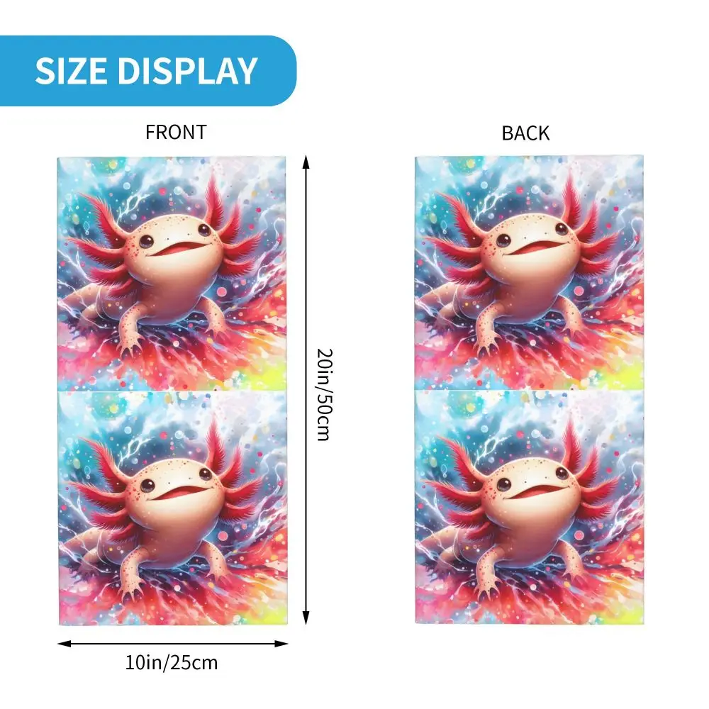 귀여운 아홀로틀 헤드밴드 넥 워머 남성용 스키 러닝 튜브 스카프 의료 간호사용 페이스 밴다나 게이터