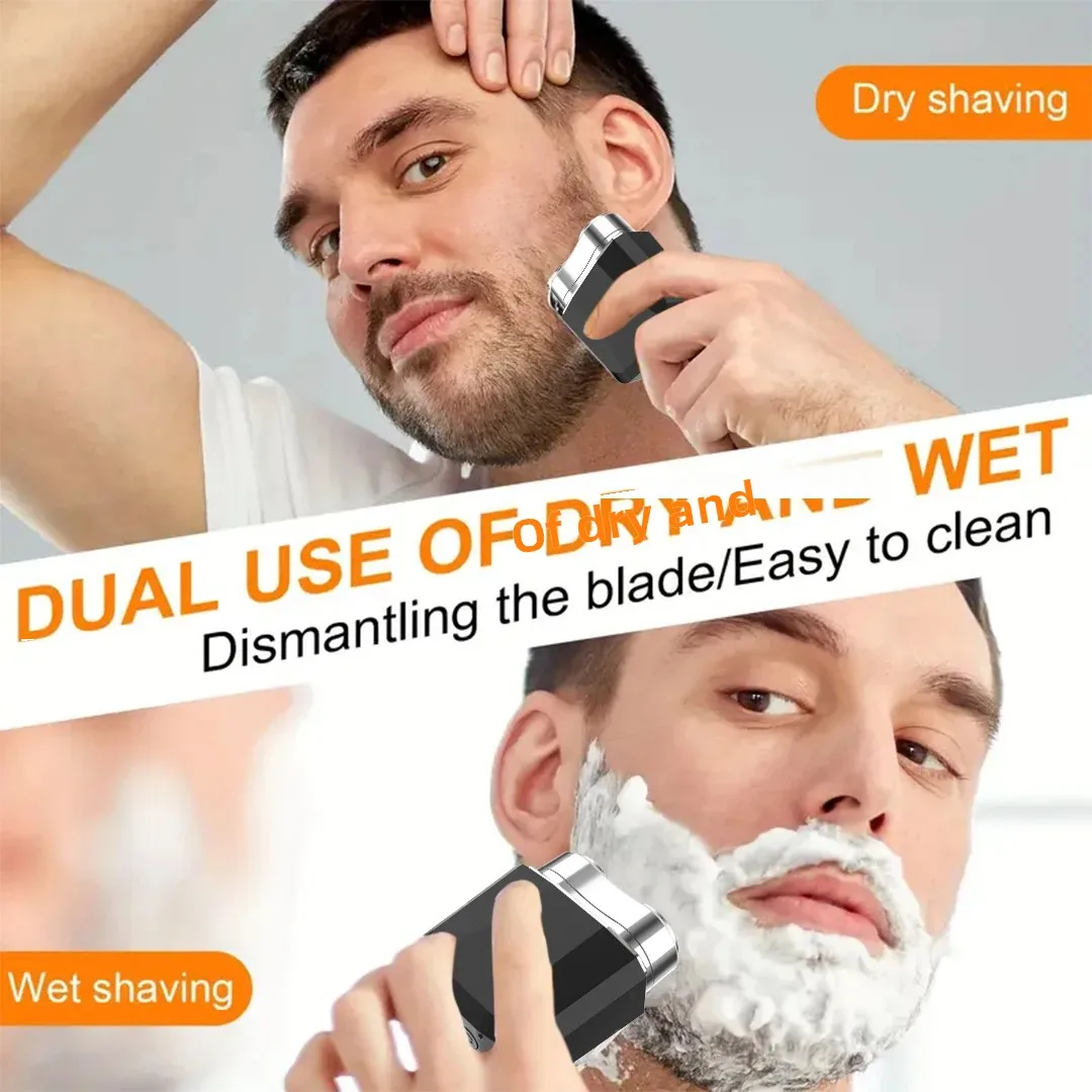 

Мужская перезаряжаемая электробритва — моющаяся для всего тела, компактная и долговечная батарея, гладкое и очищающее бритье для стрижки бороды
