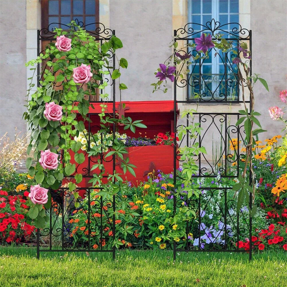 

2 шт. сверхмощная металлическая садовая решетка для скалолазания, розы, виноградная лоза, опоры для цветов