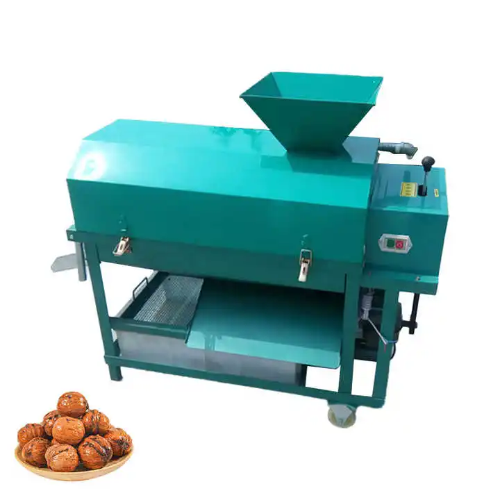 معدات آلة قصف البقان آلة تقشير الجوز الأخضر سريعة وفعالة #4