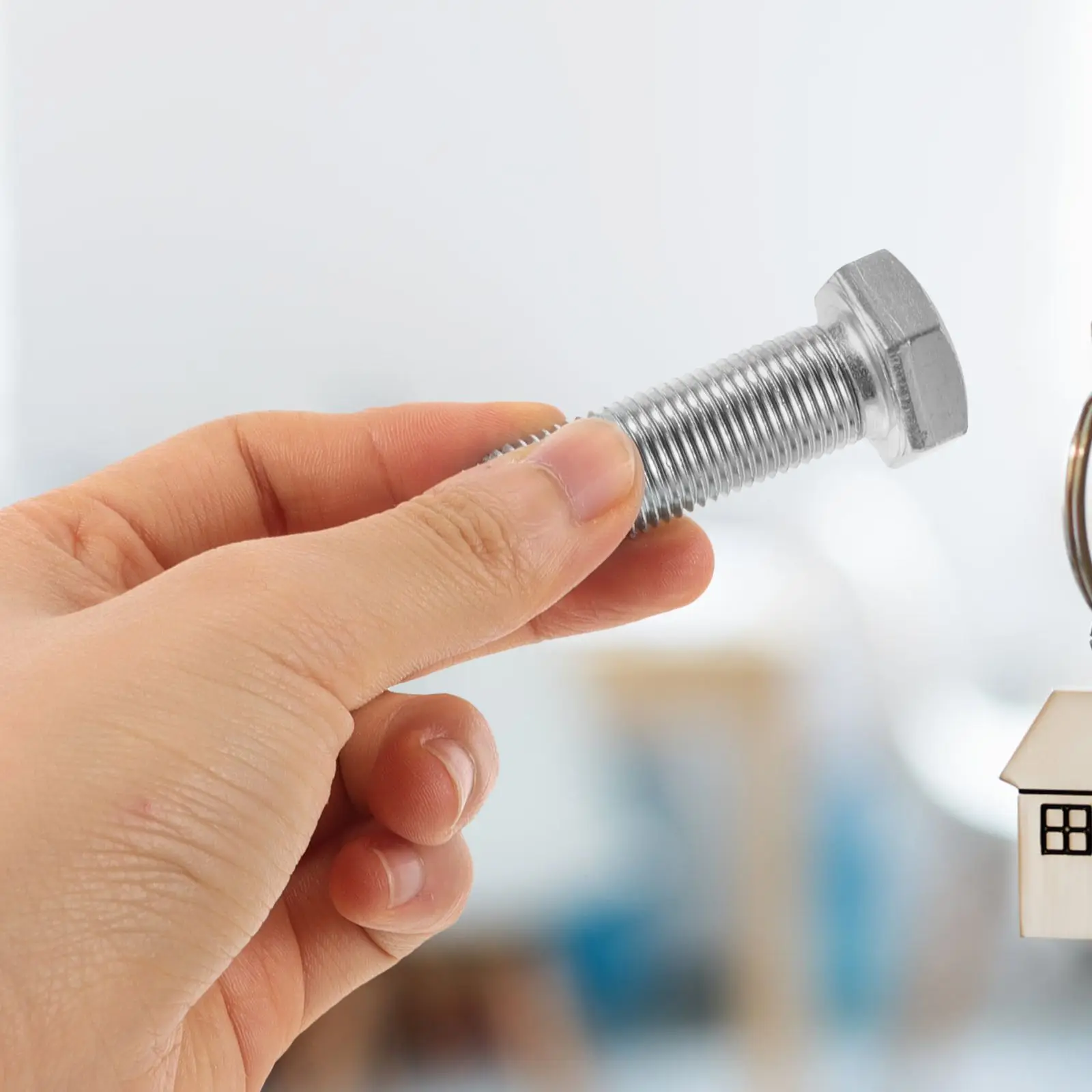 Silver Realistic Screw Shaped Storage Container Hidden Bolt Secret Metal Hider Box For Discreet Outdoor Simulation Mechanical