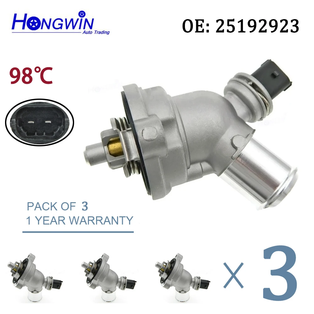 3PCS New Engine Coolant Thermostat Housing Assembly For Chevrolet Spark M300 1.2L 2013-2015 25199831 96988257 25192923