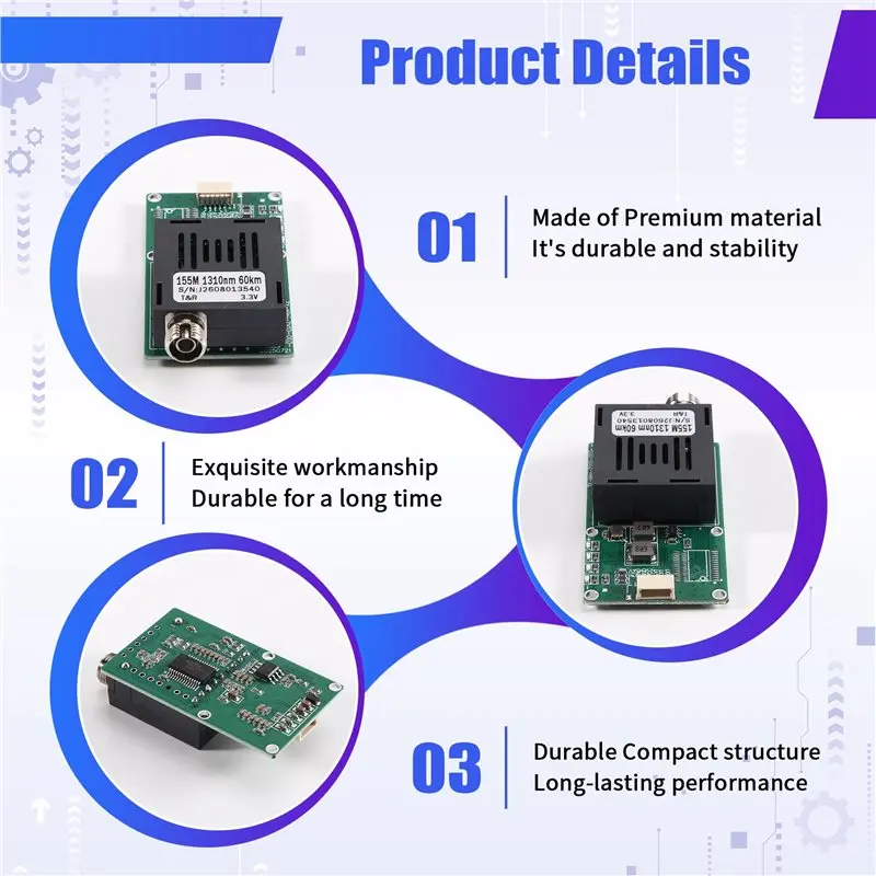 N36R-UART/SBUS Compatible 60KM TTL Optical Transmitter Module Optical End Device Dedicated Optical Port TX Module