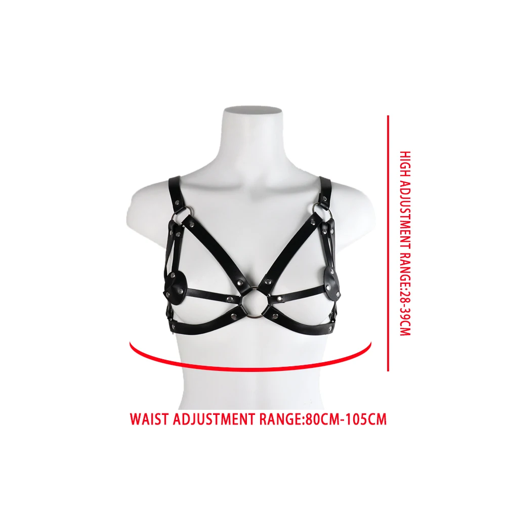 Sexy​ PU Leather Bra Bondage Women Body Harness Gothic Clothes Female Lingerie Belt Rave Festival Corset Punk Garter Accessories