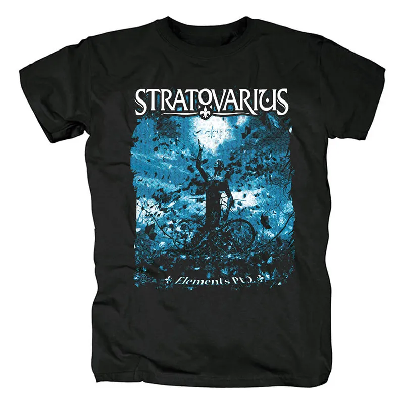 New Stratovarius Band - Finnish Melodic Metal Rock Style American/European Trendy Brand Printed Short-sleeved T-shirt for Men