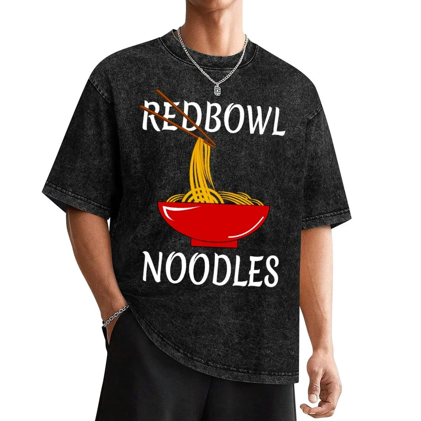 Red Bowl Noodles Design, Funny RedBowl Chopsticks Ramen Kawaii Gift T-Shirt man clothes graphic shirts Short sleeve tee men