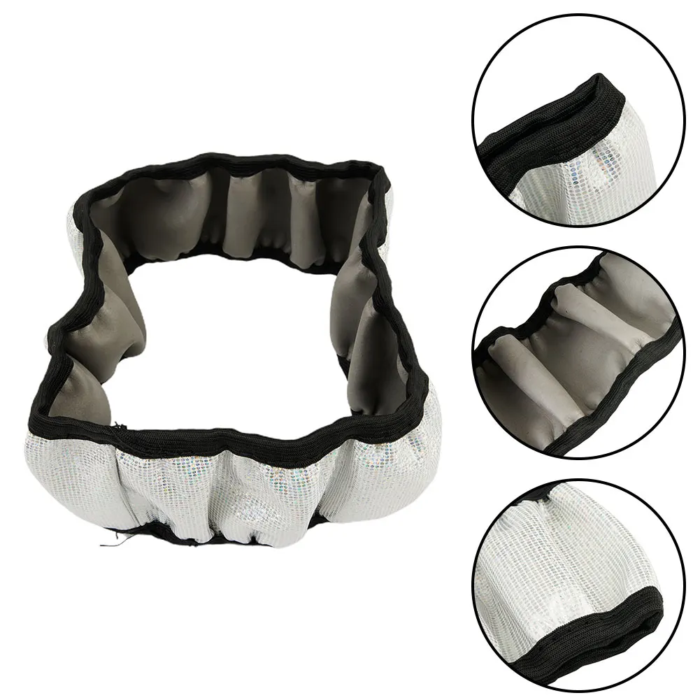 غطاء عجلة القيادة مضاد للانزلاق لامع أبيض غطاء عجلة قيادة السيارة سهل التركيب على عجلات ذات الحجم القياسي #3