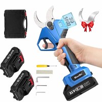 Seesii 55mm Brushless Electric Pruning Shear 2 Gears Cordless Electric Scissors Fruit Tree Bonsai Garden Cutter For Makita Batte