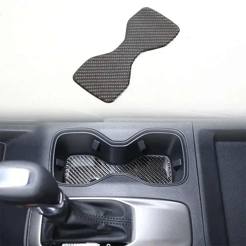 

For Nissan Frontier 2024+ Car Center Control Center Control Cup Holder Met Sticker Soft Carbon Fiber Interior Accessories 1 Pcs