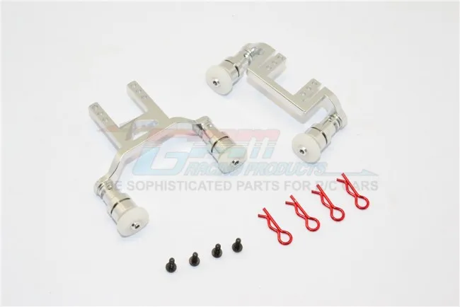GPM ALUMINIUM FRONT+REAR BODY MOUNT & MAGNET POST For TRAXXAS Latrax Teton RC Upgrade