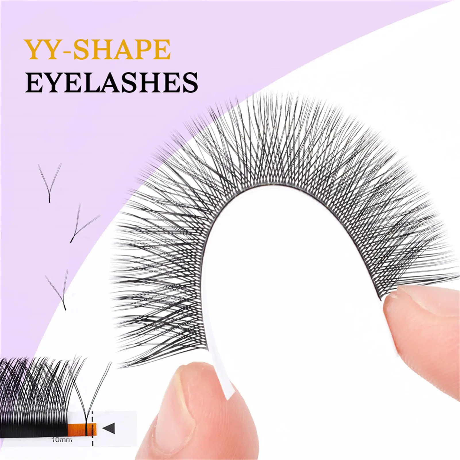 New Hot Y Shape Grated False Eyelashes Premium Simulation False Eyelashes Ideal for Cosplay and Costume Parties