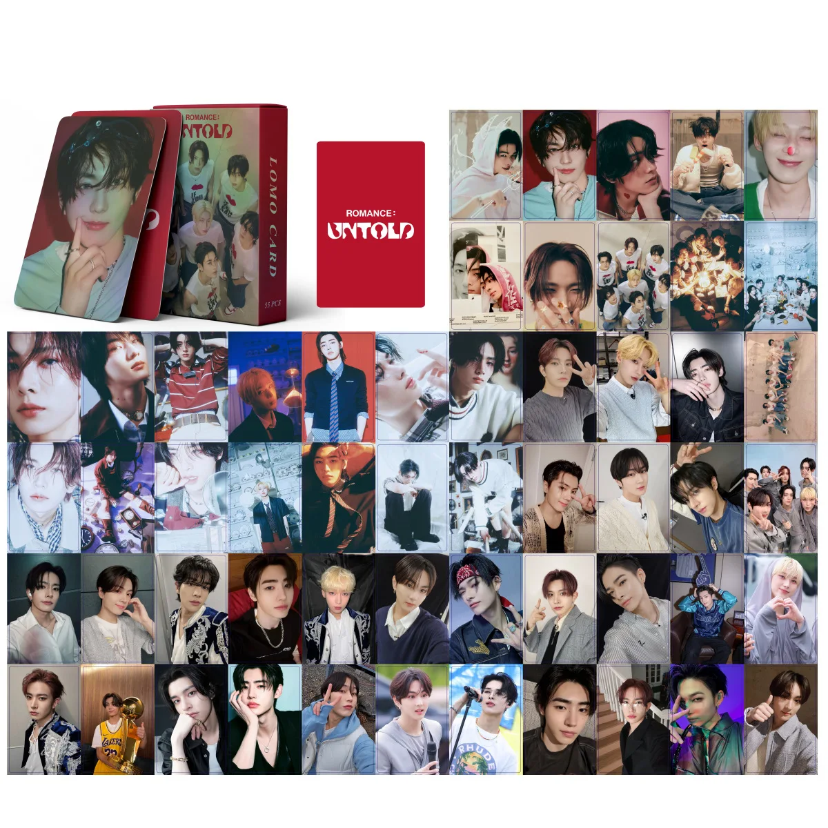 55Pcs Kpop Boys Idol New Album ROMANCE : UNTOLD Lomo Card Photocards High Quality Double Sided Printd Postcards Fans Collection image 2